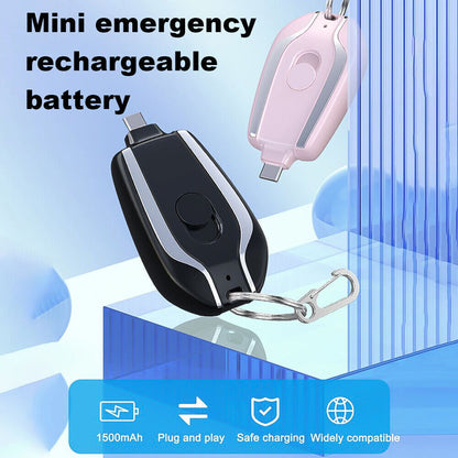 Emergency Pod Keychain Mini BackupPower Bank Charger - Club Trendz 