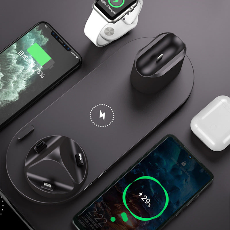 Fast Wireless Charger For Smart Watch, Airpods, 2 Mobiles At Once - Club Trendz 