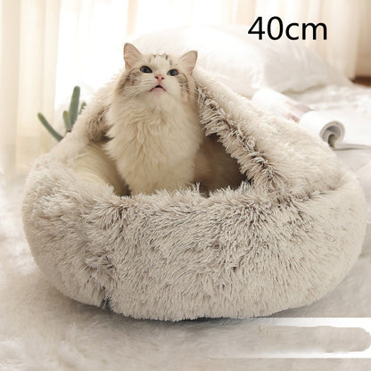 Cat Dog Washable Bed  Fluffy Donut Cuddler Suitable For Winter - Club Trendz 