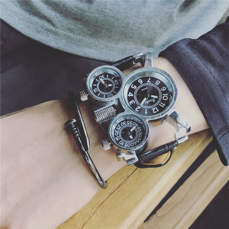 Men's Fashion Large Dial Fancy Quartz Watch