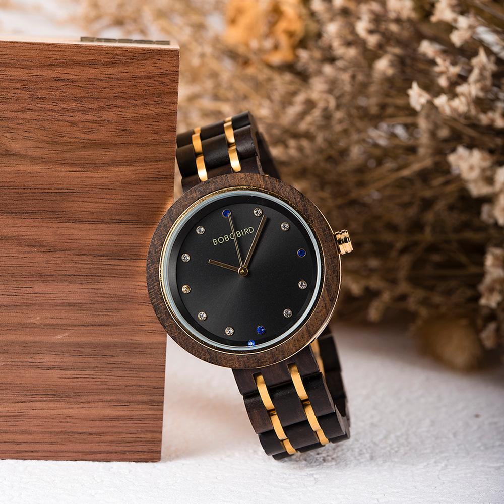 Women Bobo Bird T33 Wood Strap Fancy Watch