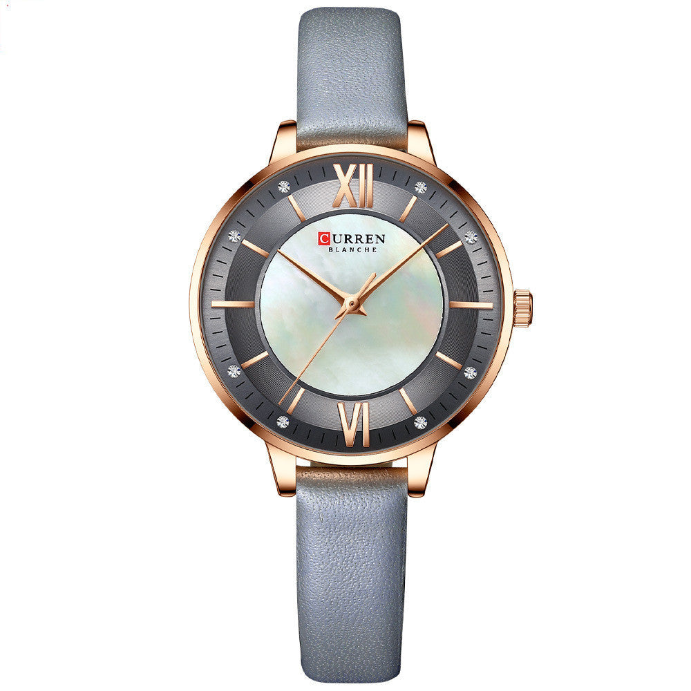 Women Casual Titanium Genuine Leather Quartz Watch