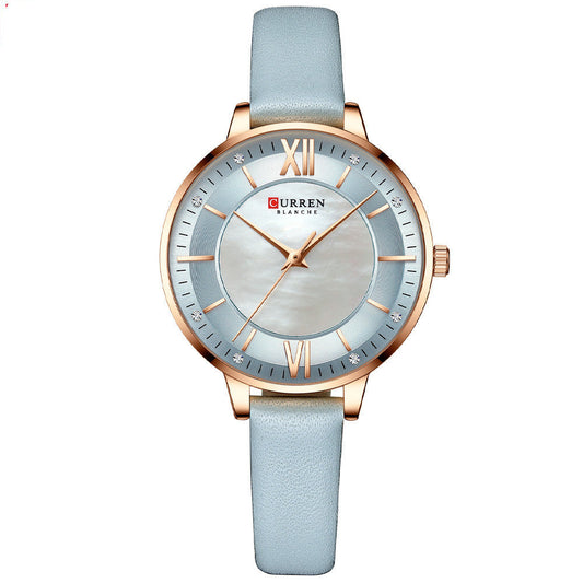 Women Casual Titanium Genuine Leather Quartz Watch