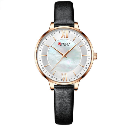 Women Casual Titanium Genuine Leather Quartz Watch