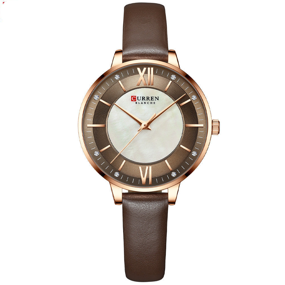Women Casual Titanium Genuine Leather Quartz Watch