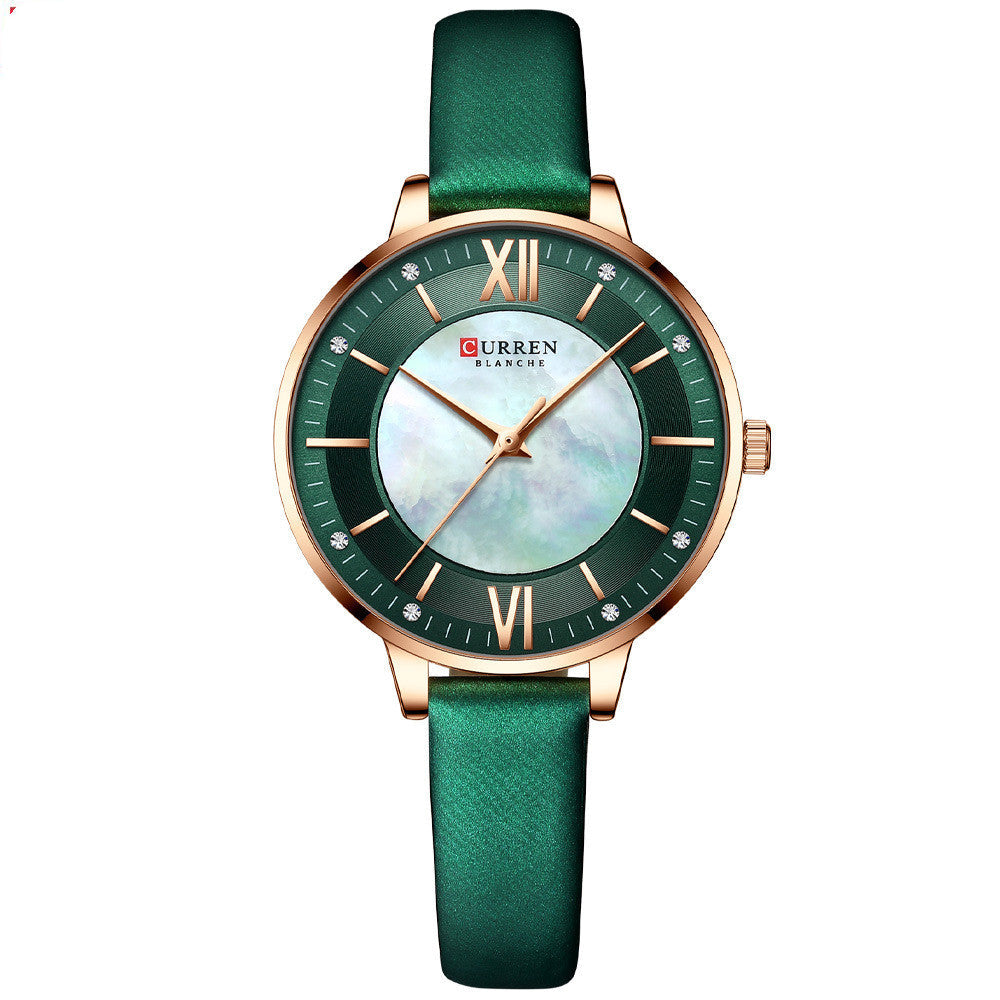 Women Casual Titanium Genuine Leather Quartz Watch