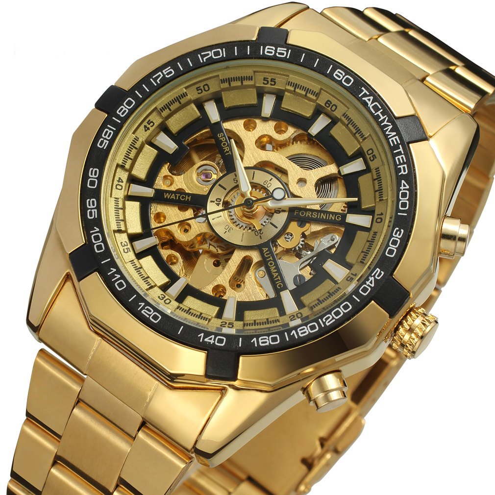 Men's Fashion Automatic Snap Buckle Mechanical Watch