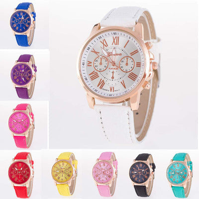 Women Fashion Casual Everyday Trends Quartz Watch, 14 Colors