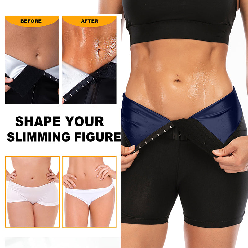 Slimming Waist Trainer Shapewear Tummy Hot Thermal Sweat Shorts - Club Trendz 