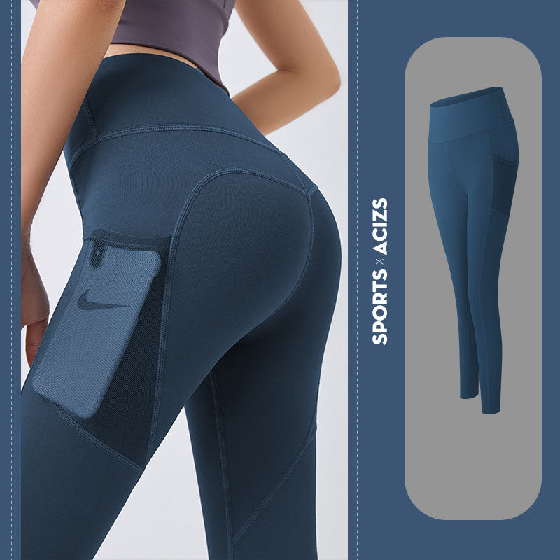 Women Yoga Pants  With Mobile Pocket Leggings - Club Trendz 