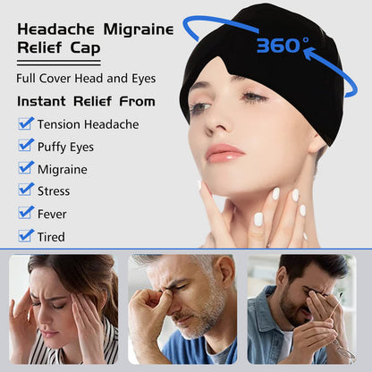 Headache Relief Hat Migraine Cap Mask Both Hot & Cold - Club Trendz 