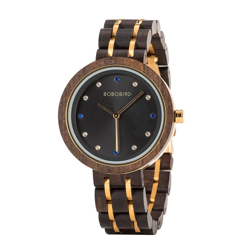 Women Bobo Bird T33 Wood Strap Fancy Watch