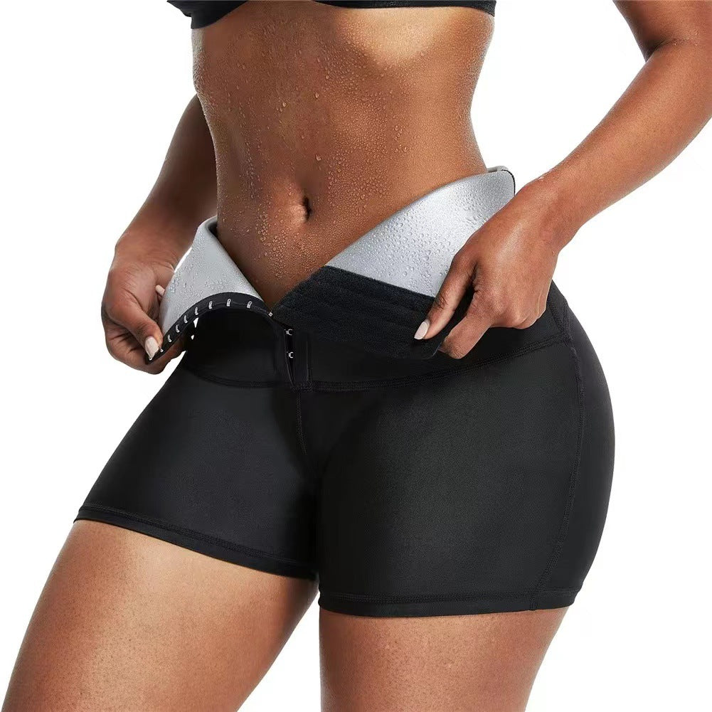 Slimming Waist Trainer Shapewear Tummy Hot Thermal Sweat Shorts - Club Trendz 