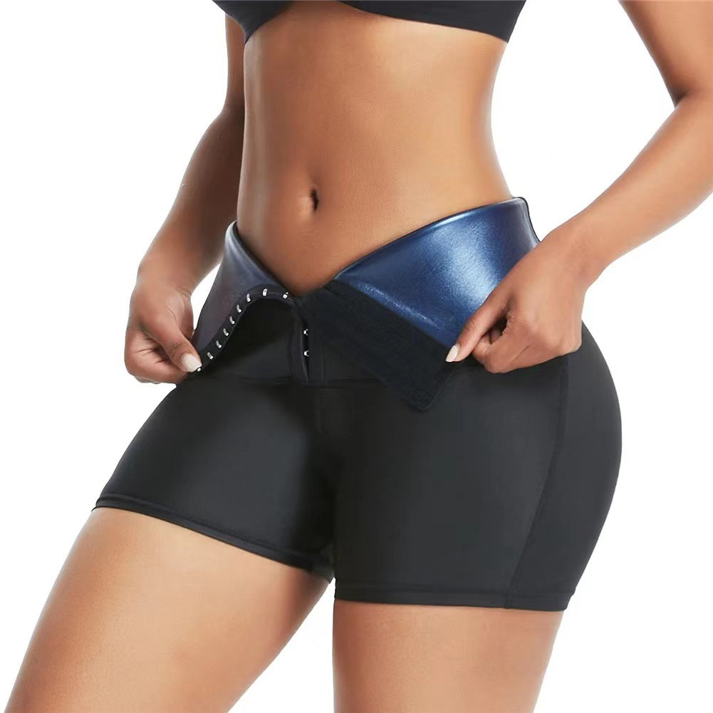 Slimming Waist Trainer Shapewear Tummy Hot Thermal Sweat Shorts - Club Trendz 