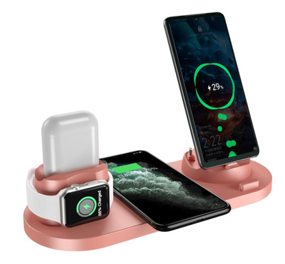 Fast Wireless Charger For Smart Watch, Airpods, 2 Mobiles At Once - Club Trendz 