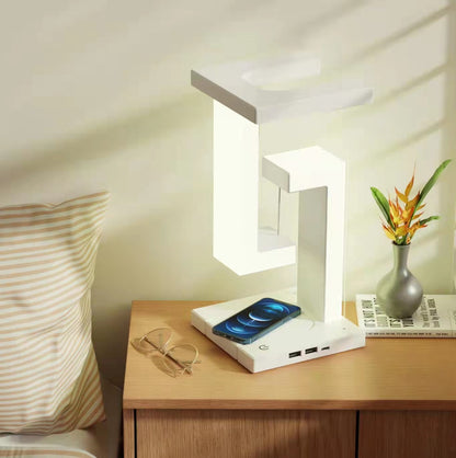 Creative Smartphone Wireless Charging Suspension Table Lamp Balance Lamp Floating For Home Bedroom - Club Trendz 