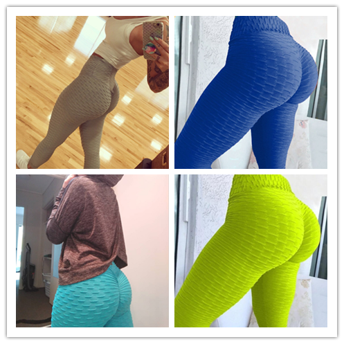 Booty Lifting Anti Cellulite Scrunch Leggings Without Pocket - Club Trendz 