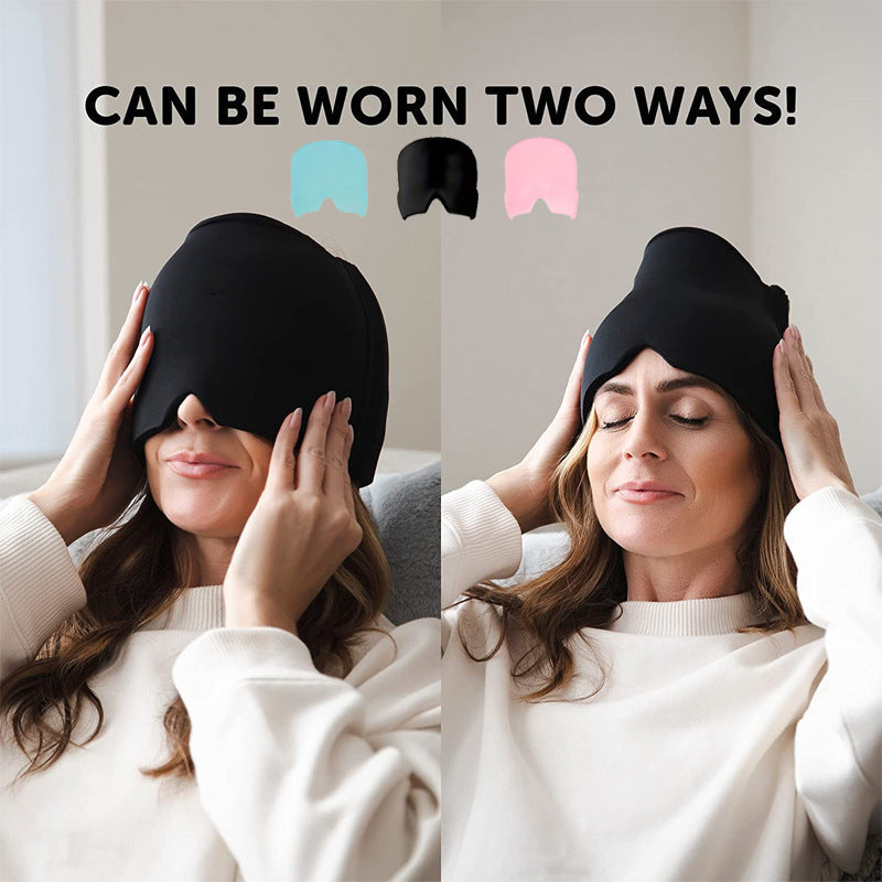 Headache Relief Hat Migraine Cap Mask Both Hot & Cold - Club Trendz 