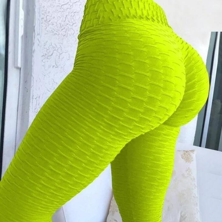 Booty Lifting Anti Cellulite Scrunch Leggings Without Pocket - Club Trendz 
