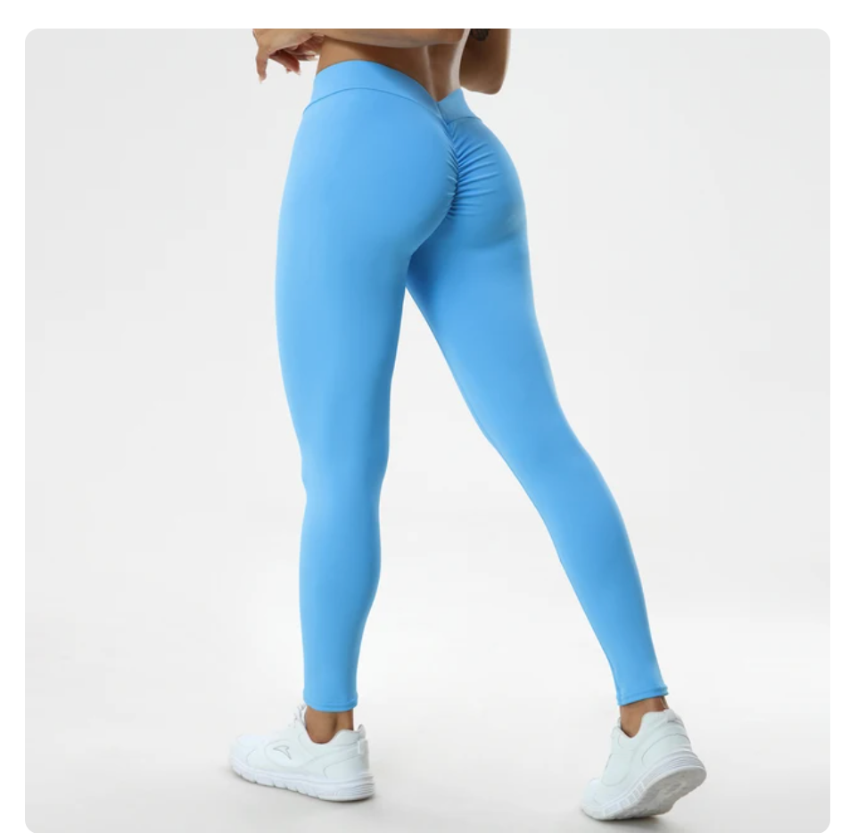 Sexy V Butt Push Up Fitness High Waist Leggings - Club Trendz 