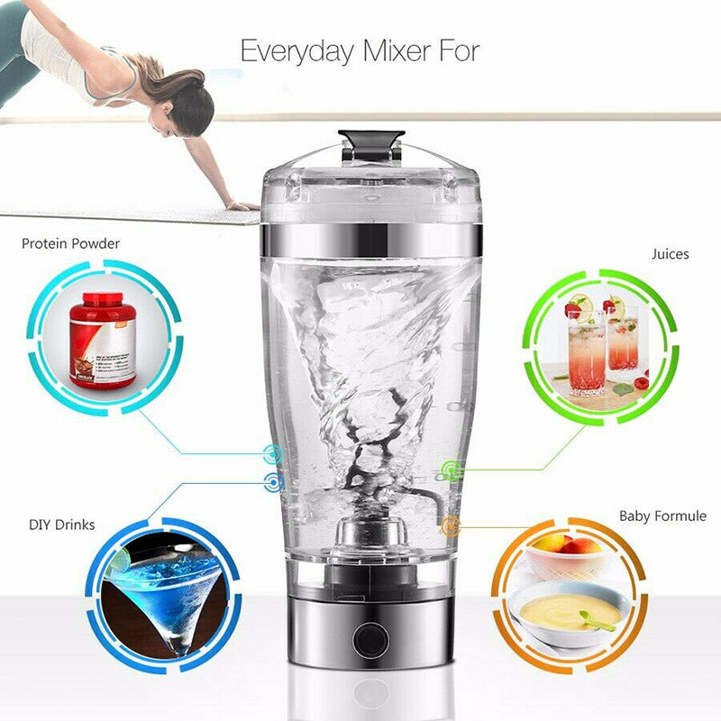 Electric Protein Coffee Shaker Stirrer Bottle Easy To Carry - Club Trendz 