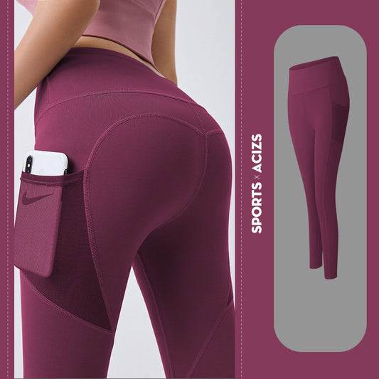 Women Yoga Pants  With Mobile Pocket Leggings - Club Trendz 