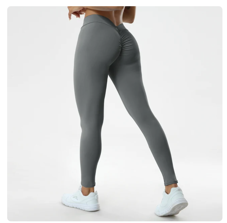 Sexy V Butt Push Up Fitness High Waist Leggings - Club Trendz 