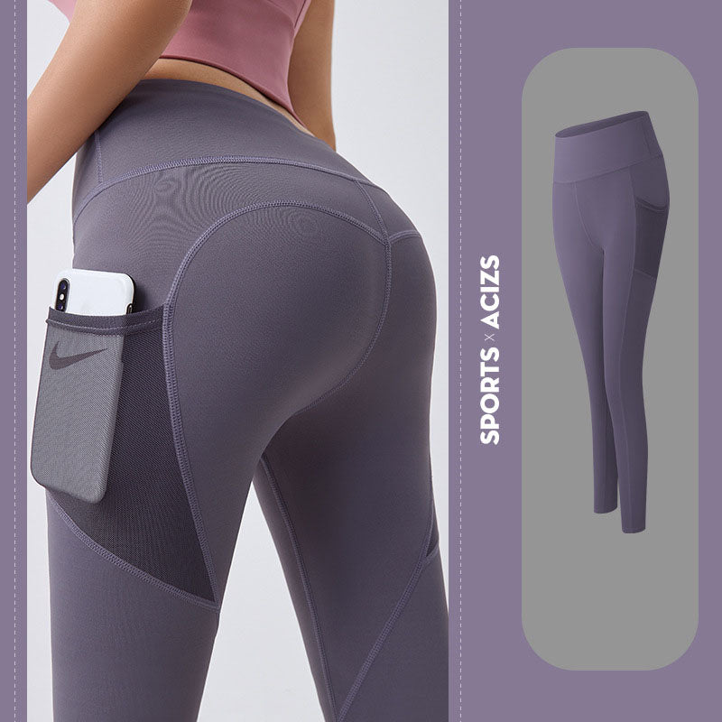 Women Yoga Pants  With Mobile Pocket Leggings - Club Trendz 