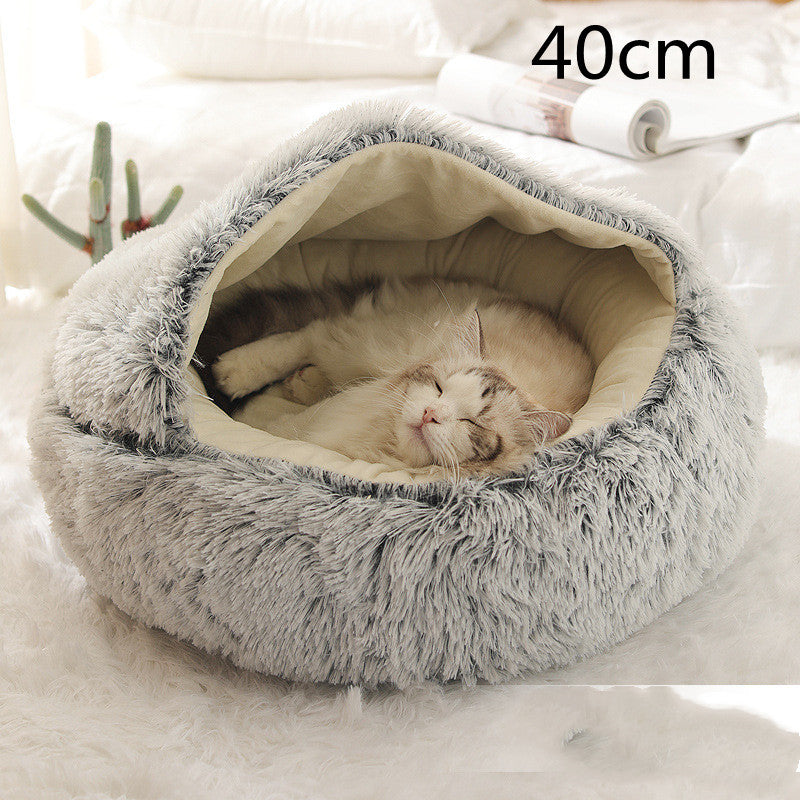 Cat Dog Washable Bed  Fluffy Donut Cuddler Suitable For Winter - Club Trendz 