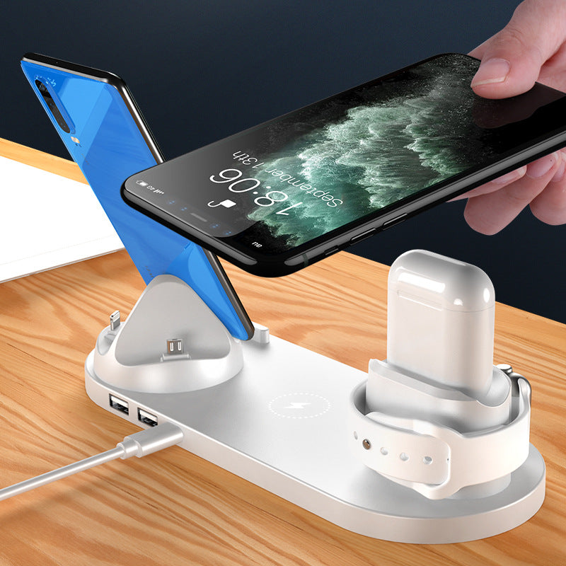 Fast Wireless Charger For Smart Watch, Airpods, 2 Mobiles At Once - Club Trendz 