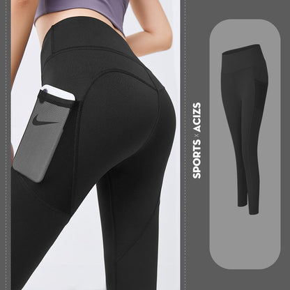 Women Yoga Pants  With Mobile Pocket Leggings - Club Trendz 