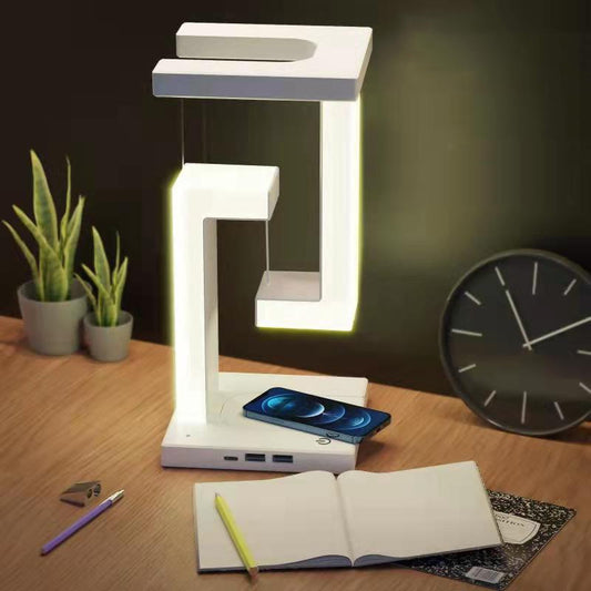 Creative Smartphone Wireless Charging Suspension Table Lamp Balance Lamp Floating For Home Bedroom - Club Trendz 