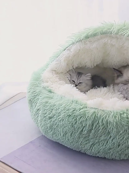 Cat Dog Washable Bed  Fluffy Donut Cuddler Suitable For Winter