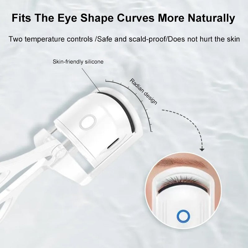 Upgraded Heated Eyelash Curler, USB Rechargeable Quick Heating Electric Eyelash Curler - Club Trendz 