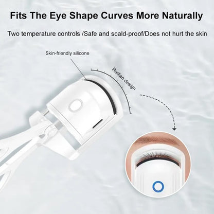 Upgraded Heated Eyelash Curler, USB Rechargeable Quick Heating Electric Eyelash Curler - Club Trendz 