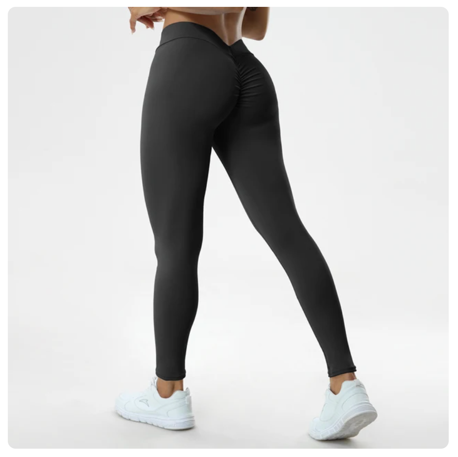 Sexy V Butt Push Up Fitness High Waist Leggings - Club Trendz 