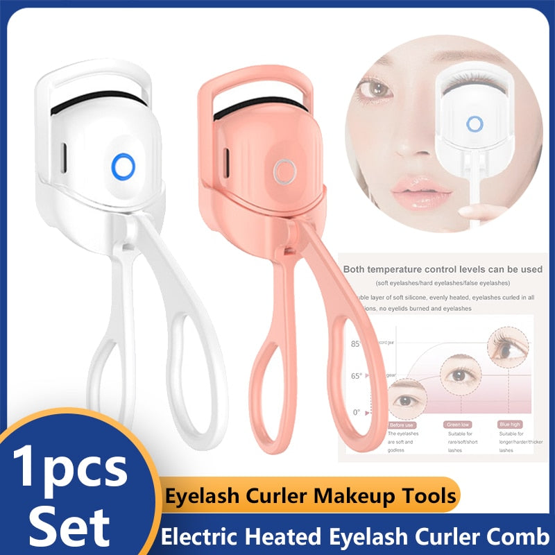 Upgraded Heated Eyelash Curler, USB Rechargeable Quick Heating Electric Eyelash Curler - Club Trendz 